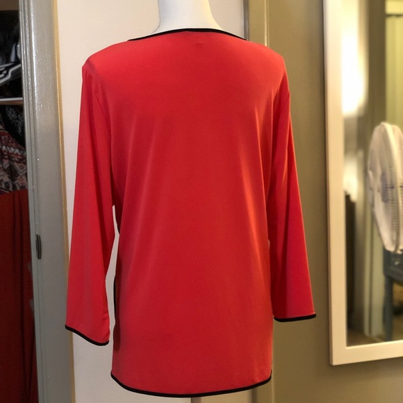 NWOT Calvin Klein Pink Zip Neck Top - Picture 5 of 11